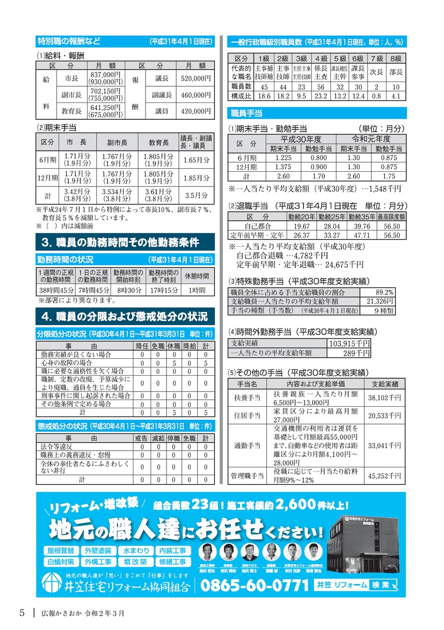 広報かさおか 年3月号